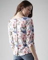 Shop Women's Pink & Blue Printed Styled Back Top-Design