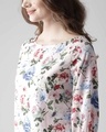 Shop Women's Pink & Blue Printed Styled Back Top