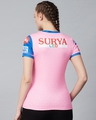 Shop Women's Pink & Blue Rajasthan Royals Color Block Slim Fit T-shirt-Design