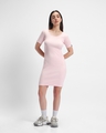 Shop Women's Pink Bodycon Slim Fit Dress-Full