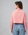 Shop Women's Pink Boxy Fit Crop Shirt-Design