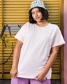 Shop Women's Pink Boyfriend Plus Size T-shirt-Front