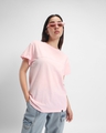 Shop Women's Pink Boyfriend T-shirt-Full