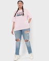 Shop Women's Pink BP Graphic Printed Plus Size Oversized T-shirt