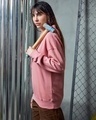 Shop Women's Pink Brain Wash Graphic Printed Oversized Hoodies-Full