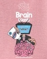 Shop Women's Pink Brain Wash Graphic Printed Oversized Hoodies