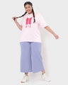 Shop Women's Pink BTS Logo Typography Plus Size Oversized T-shirt