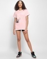 Shop Women's Pink Bubble Panda Graphic Printed Boyfriend T-shirt-Design