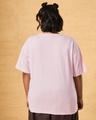 Shop Women's Pink Calm And Chaotic Graphic Printed Oversized Plus Size T-shirt-Design