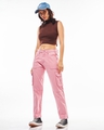 Shop Women's Pink Cargo Pants-Full