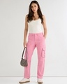 Shop Women's Pink Cargo Pants-Full
