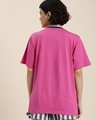 Shop Women's Pink Chicago Typography Oversized T-shirt-Design