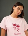 Shop Women's Pink Cocktail Club Graphic Printed Boyfriend T-shirt