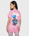 Shop Women's Pink Coffee Head Graphic Printed Boyfriend T-shirt-Design