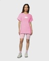 Shop Women's Pink Coffee Head Graphic Printed Boyfriend T-shirt-Full