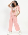 Shop Women's Pink Color Block Co-ordinates-Full