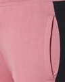Shop Women's Pink Color Block Slim Fit Track Pants