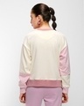 Shop Women's Pink Color Block Super Loose Fit Sweatshirt-Full