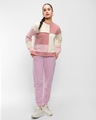 Shop Women's Pink Color Block Super Loose Fit Sweatshirt
