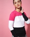 Shop Women's Pink Color Block T-shirt-Design
