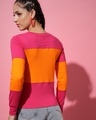 Shop Women's Pink Color Block T-shirt-Full