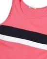 Shop Women's Pink Color Block Slim Fit Tank Top