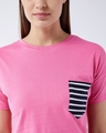 Shop Women's Pink Cotton T-shirt-Full