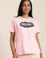 Shop Women's Pink Dreams Graphic Printed T-shirt-Front