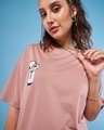 Shop Women's Pink Dumb Day Graphic Printed Oversized T-shirt