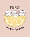 Shop Women's Pink Easy Peasy Lemon Squeezy Graphic Printed Boyfriend T-shirt-Full