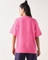 Shop Women's Pink Embrace Weird Graphic Printed Oversized T-shirt-Full