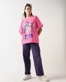 Shop Women's Pink Embrace Weird Graphic Printed Oversized T-shirt