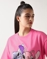 Shop Women's Pink Embrace Weird Graphic Printed Oversized T-shirt