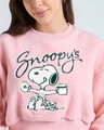 Shop Women's Pink Embroidered Oversized Cropped Sweatshirt