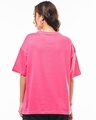 Shop Women's Pink Feelin Bougie Graphic Printed Oversized T-shirt-Full