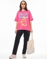 Shop Women's Pink Feelin Bougie Graphic Printed Oversized T-shirt
