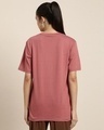 Shop Women's Pink Feeling Good Typography Oversized T-shirt-Full
