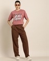 Shop Women's Pink Feeling Good Typography Oversized T-shirt