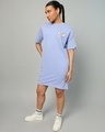 Shop Women's Baby Lavender Garfield Graphic Printed Oversized T-shirt Dress-Design