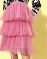 Shop Women's Pink Flared Skirts-Front