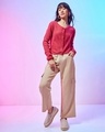 Shop Women's Pink Flatknit Sweater-Full