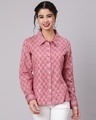 Shop Women's Pink Floral Printed Shirt-Front