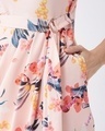 Shop Women's Pink Floral Printed Tulip Dress