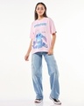 Shop Women's Pink Fragile Stitch Graphic Printed Oversized T-shirt