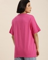Shop Women's Pink Freedom Typography Oversized T-shirt-Design