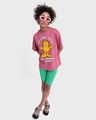 Shop Women's Pink Friday Garfield Graphic Printed Oversized T-shirt-Design