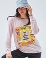 Shop Women's Pink Friends Life Graphic Printed Oversized T-shirt-Front