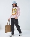 Shop Women's Pink Friends Life Graphic Printed Oversized T-shirt-Full