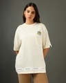 Shop Women's Gardenia Friends tape Graphic Printed Oversized Plus Size T-shirt-Front
