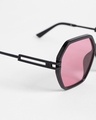 Shop Women's Pink Geometric Polarised Lens Sunglasses